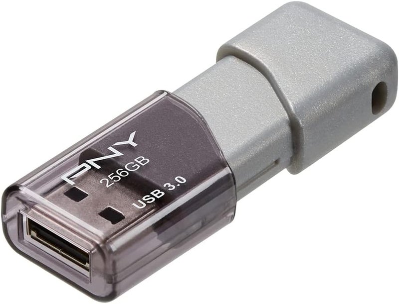 PNY 256GB Turbo Attache 3 USB 3.0 Flash Drive,Grey (Pack of 1) - Image 1
